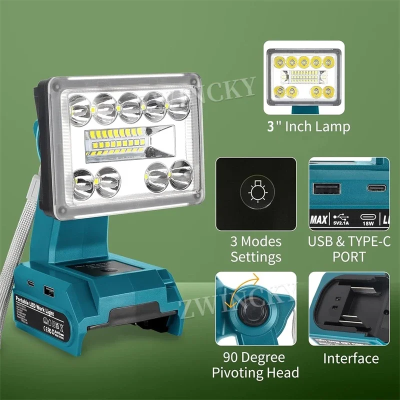 Беспроводной рабочий фонарь с  – обзор и цена Black+Decker Tool Cordless